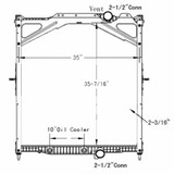 BESTfit Plastic Aluminum Radiator With Oil Cooler For Mack & Volvo