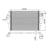 BESTfit Charge Air Cooler 39.375 X 27.25 W/ 4.5 Inch Core & 4 Inch Inlet For Ford Aeromax & LTL9000