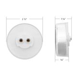 9 LED 2.5" Round Pure Reflector Light (Clearance/Marker) - Amber LED/Clear Lens
