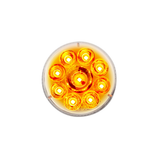 9 LED 2.5" Round Pure Reflector Light (Clearance/Marker) - Amber LED/Clear Lens