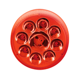 9 LED 2.5" Round Pure Reflector Light Kit (Clearance/Marker) - Red LED/Red Lens