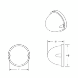 17 LED Watermelon Clear Reflector Flush Mount Kit With Low Profile Bezel