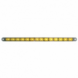 14 LED 12" Auxiliary strip Light - Amber LED/Chrome Lens