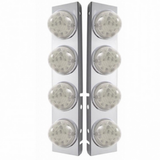 Stainless Front Air Cleaner Bracket With 8X 17 LED Reflector Watermelon Lights For Peterbilt
