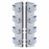 Stainless Front Air Cleaner Bracket With 8X 17 LED Reflector Watermelon Lights For Peterbilt