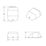 17 LED Reflector Square Cab Light