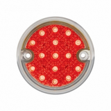 15 LED 3" Reflector Series 4 Light Only For Double Face Light Housing - Red LED/Clear Lens (Bulk)