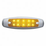 10 LED Reflector Rectangular Clearance/Marker Light - Amber LED/Amber Lens