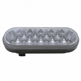 16 LED 6" Oval Reflector Turn Signal Light - Amber LED/Clear Lens