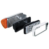 BESTfit 4 X 6 Inch High Power LED Projection Headlight W/ Turn Signal & Position Light Bar Driver/Passenger Side For Freightliner, Kenworth, Peterbilt & Western Star
