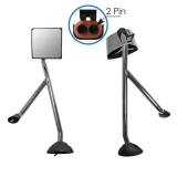 BESTfit Chrome Manual Heated Hood Mirror Assembly With Mirror Arm For International ProStar, WorkStar