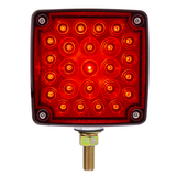52 LED Single Stud Double Face Turn Signal Light - Amber & Red LED