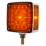 52 LED Single Stud Double Face Turn Signal Light - Amber & Red LED