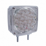 45 LED Double Stud Double Face Turn Signal Light - Amber & Red LED