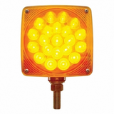 45 LED Single Stud Double Face Turn Signal Light - Amber & Red LED