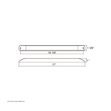 11 LED 17" Light Bar Only (Stop, Turn & Tail) - Red LED/Clear Lens