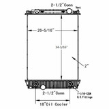 BESTfit Plastic Alum. Radiator With Oil Cooler For Freightliner M2-106, Sterling LT7500-LT9513