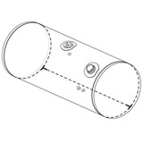BESTfit Aluminum Fuel Tank 120 Gallon- 22 X 74 Inch- Front Fill For Kenworth T300 & T450 Driver/Passenger