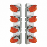 Stainless Front Air Cleaner Bracket With 8X 19 LED Watermelon Lights For Peterbilt