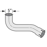 BESTfit 5 Inch Steel Over The Frame Exhaust Elbow Driver/Passenger Side For Kenworth T600 & T800