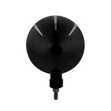 Black "Billet" Style Groove Headlight With Visor H4 Bulb With 34 White LED