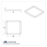 Chrome Plastic KW Daylight Door W900 View Window Trim With Hardware