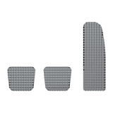 Chrome Billet Aluminum Diamond Pedal Set Freightliner Cascadia