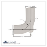Aluminized Exhaust Elbow For Freightliner Century 04-17476-000