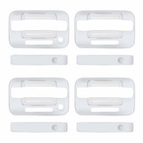 Chrome Door Handle Cover Set For 2004+ Ford F-150 4-Door Models With Keyless Entry