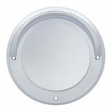 4" Chrome Mirror Bezel with Visor for Round LED Lights - Show Use