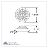 41 LED 1950 Pontiac Style Tail Light With Chrome Bezel & Red Lens