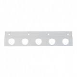 Stainless Top Mud Flap Plate - Five 2" Light Cutout