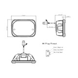 ULTRALIT - Heated 5"X7" LED Headlight With White Position Light