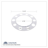 Stainless Beauty Ring For 1-1/2" Lug Nut- Aluminum Wheel