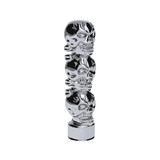 Chrome 3 Skull Shift Knob 1/2"-13 Thread Semi Truck Shifter