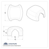 Freightliner Chrome Mirror Post Clamp Covers - 2-Pack Set