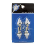 Chrome Spike License Plate Fastener (4-Pack)