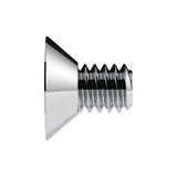 Chrome Window Crank Screw - 7/16" Threaded Stem for Semi Trucks