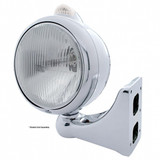 Stainless Steel Guide 682-C Style Headlight H4 & LED Turn Signal - Clear Lens