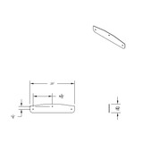 4" X 20" Chrome Standard Bottom Mud Flap Plate - Bolt Thru