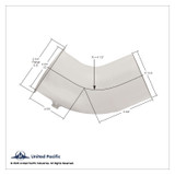 Aluminized 58 Exhaust Turbo Elbow - Peterbilt 379 Chrome Steel