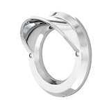 2.5" Chrome Light Bezel with Visor - Grommet Mount Truck Lights