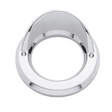 2.5" Chrome Light Bezel with Visor - Grommet Mount Truck Lights