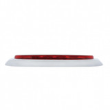 10 LED 6" Oval Light With Bezel (Stop, Turn & Tail) - Red LED/Red Lens