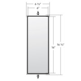 6" X 16" 430 Stainless Steel West Coast Mirror - Non Heated