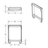 Left Gauge Dash Panel Chrome Trim - 2006+ Kenworth W900 T800 T660
