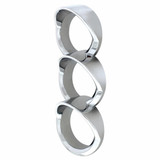 Chrome 3-Gauge Dash Bezel w/ Visor Peterbilt 579 587 Right Side