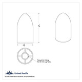 33mm X 3-7/8" Matte Black Bullet Nut Cover - Thread-On (Bulk)