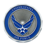 1-3/4" Air Force Military Medallion - Chrome Truck Cab Emblem