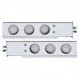 2" Bolt Pattern 430 SS Spring Loaded Light Bar With Three 4" Light Cutouts (Pair)